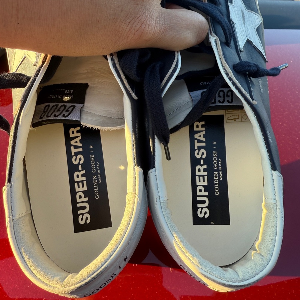 Golden Goose Men's Black and Tan Star Sneakers - Picture 6 of 7
